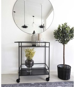 Черна бар количка със стоманена конструкция Vita - House Nordic