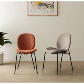 Трапезни столове в комплект от 2 броя в тухлен цвят Cori - Marckeric