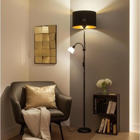 Brilagi - Подова лампа CERIA 1xE27/100W/230V + 1xE14/25W черна