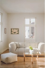 Масичка за кафе със стъклен плот в естествен цвят 55x105 cm Kob – noo.ma