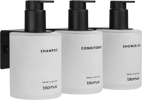 Бели стенни стъклени диспенсери за сапун 3 бр. 350 ml Kirei – Blomus