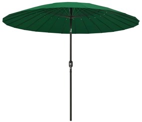 Sonata Градински чадър с алуминиев прът, 270 см, зелен