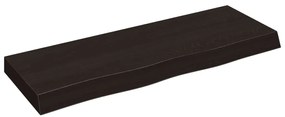 363784 vidaXL Стенен рафт тъмнокафяв 80x30x(2-6) см обработен масивен дъб