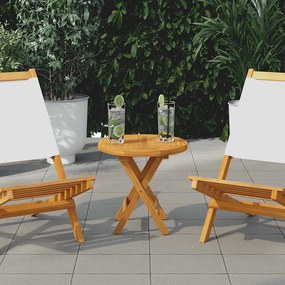 316153 vidaXL Плот за маса, тиково дърво масив, кръгъл, 2,5 см, 40 см