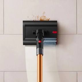 Уред за мокро почистване Dyson PencilWash WR04 637239-01, 300/340 мл, 30 мин, 100 м2, 2 режима, Самозадвижване, 170° наклон, LED, Черен/златист