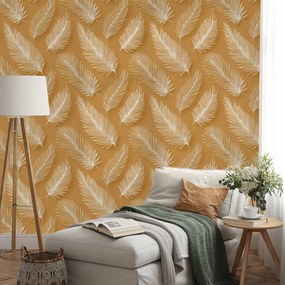 Самозалепващ тапет – Нежни пера листа