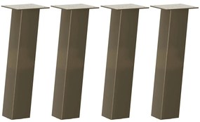 4012503 vidaXL Крака за масичка за кафе, 4 бр., естествена стомана, 42 см, стомана