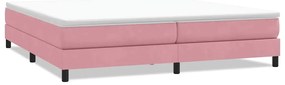 3315896 vidaXL Боксспринг легло без матрак, розово, 200x220 см, кадифе
