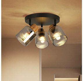 Brilagi - Точково осветително тяло HYGGE 3xE14/15W/230V черно/опушено