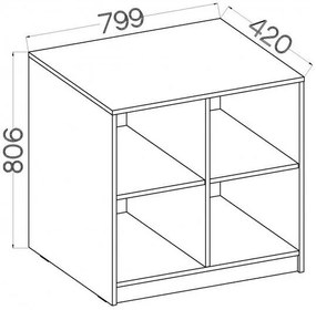 Библиотечка Warrior 2x2 ниска-Gkri
