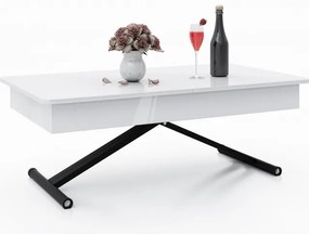 Разтегателна маса с повдигащ механизъм МОХИТО - бяло хайглос