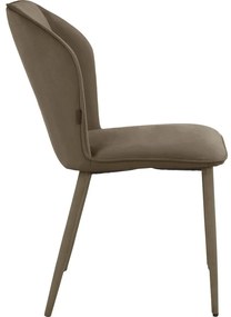 Кафяви кадифени трапезни столове в комплект от 2 бр. Wilma – Støraa