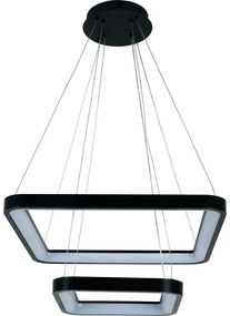 Brilagi - димируема LED подвесна лампа на кабел FALCON SLIM LED/78W/230V 50x50 см черна + дистанционно управление