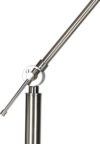 Подова лампа стомана със светлосив абажур 50 см - Editor