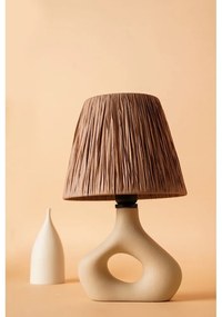 Бежова настолна лампа с абажур от хартиен шнур (височина 40 cm) Serin – Opviq lights