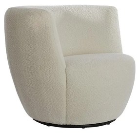 Бяло кресло от плат букле Senja – Light &amp; Living