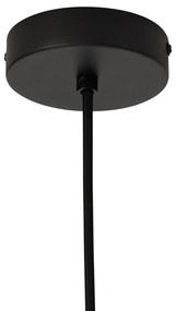 Бохемски висящ полилей черен с бамбук - Лили