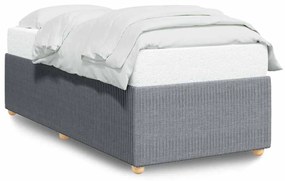 3284914 vidaXL Рамка за легло без матрак, светлосива, 100x200 см, плат
