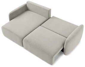 Светлосив разтегателен ъглов диван с място за съхранение (ляв ъгъл) Kalena – Makamii