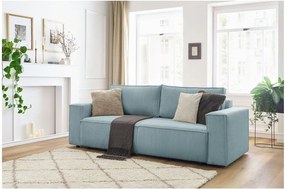 Сгъваем/с място за съхранение диван от рипсено кадифе в цвят мента 245 cm Nihad – Bobochic Paris