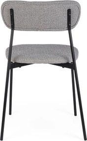 Сив тапициран трапезен стол Inka – Yes Everyday