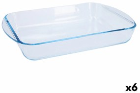 Ястие за печене Pyrex Classic Квадратен 35 x 23 x 6 cm Прозрачен Cтъкло (6 броя)