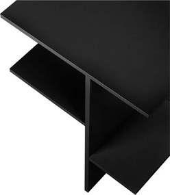 Черно нощно шкафче с рафтове Atik – noo.ma