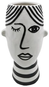 Черно-бяла порцеланова ваза Face - Mauro Ferretti