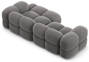 Сив кадифен ъглов диван (десен ъгъл) Loretto – Cosmopolitan Design