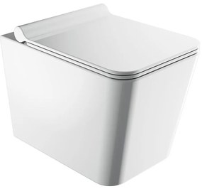 OMNIRES BOSTONMWBP - Конзолна тоалетна с SoftClose седалка BOSTON и гланцово бяло покритие