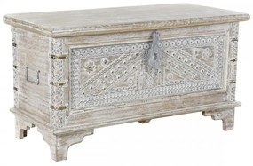 Ракла DKD Home Decor Бял Месинг Дърво манго (88 x 40 x 45 cm)
