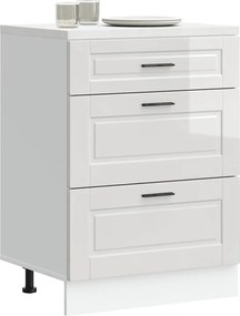 854261 vidaXL Кухненски шкаф "Porto" с висок гланц, бяло, инженерно дърво