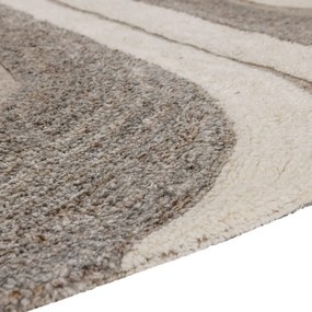 Сив/бежов килим със смес от вълна 170x240 cm Moro – WOOOD