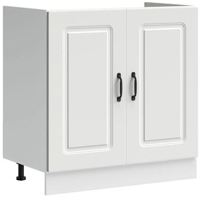 853447 vidaXL Шкаф за мивка, Kalmar, бял, 80x46x81,5 см, инженерно дърво