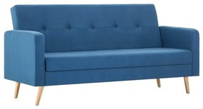 247038 vidaXL Диван, тапицерия от текстил, син