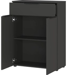 Висок висящ шкаф за баня в антрацитен цвят 71x95 cm Crandon - Germania