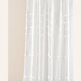 Висококачествена бяла завеса  Marisa  с лента за окачване 140 x 250 cm