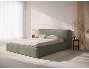 Зелена тапицирана табла за легло 229x100 cm Olivia – Micadoni