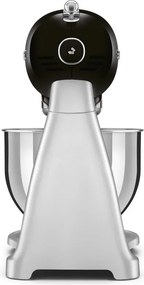 Планетарен миксер Smeg SMF04BLEU, 800W, 4.8 л, 10 скорости, Функция за плавен старт, Крачета против хлъзгане, Черен/Инокс
