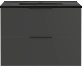 Стенен шкаф с мивка в черен и антрацитен цвят 81x61 cm Crandon – Germania