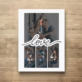 Картина от канава със снимки - Love