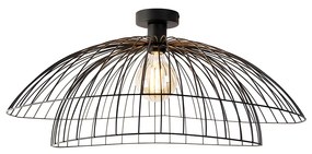 Интелигентна таванна лампа черна 60 см с WiFi G95 - Pua