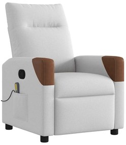 4104816 vidaXL Масажен стол за лежанка Cloud Grey Fabric