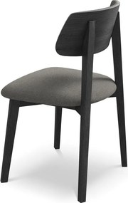 Сив трапезен стол от масивна дървесина Niu – Makamii