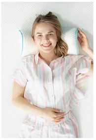 Ергономична възглавница с пълнеж от мемори пяна 18x42 cm – Mila Home