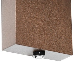 Външна стенна лампа ръждиво кафява IP44 с датчик за здрач - Charlois