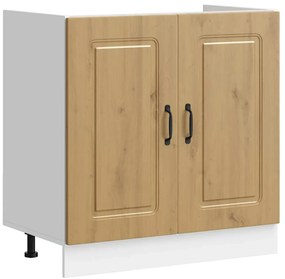 853456 vidaXL Шкаф за мивка, Kalmar, дъб артизан 80x46x81,5см инженерно дърво