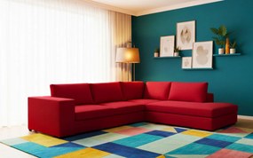 Ъгъл диван Carla-Left-280φ 220β-Red