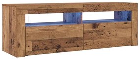 856319 vidaXL ТВ шкаф с LED осветление, 120x35x40 см, инженерно дърво