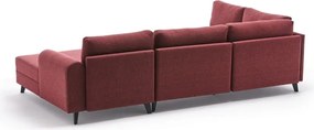 Ъглов разтегателен диван в тухлен цвят (U-образен) Belen - Balcab Home